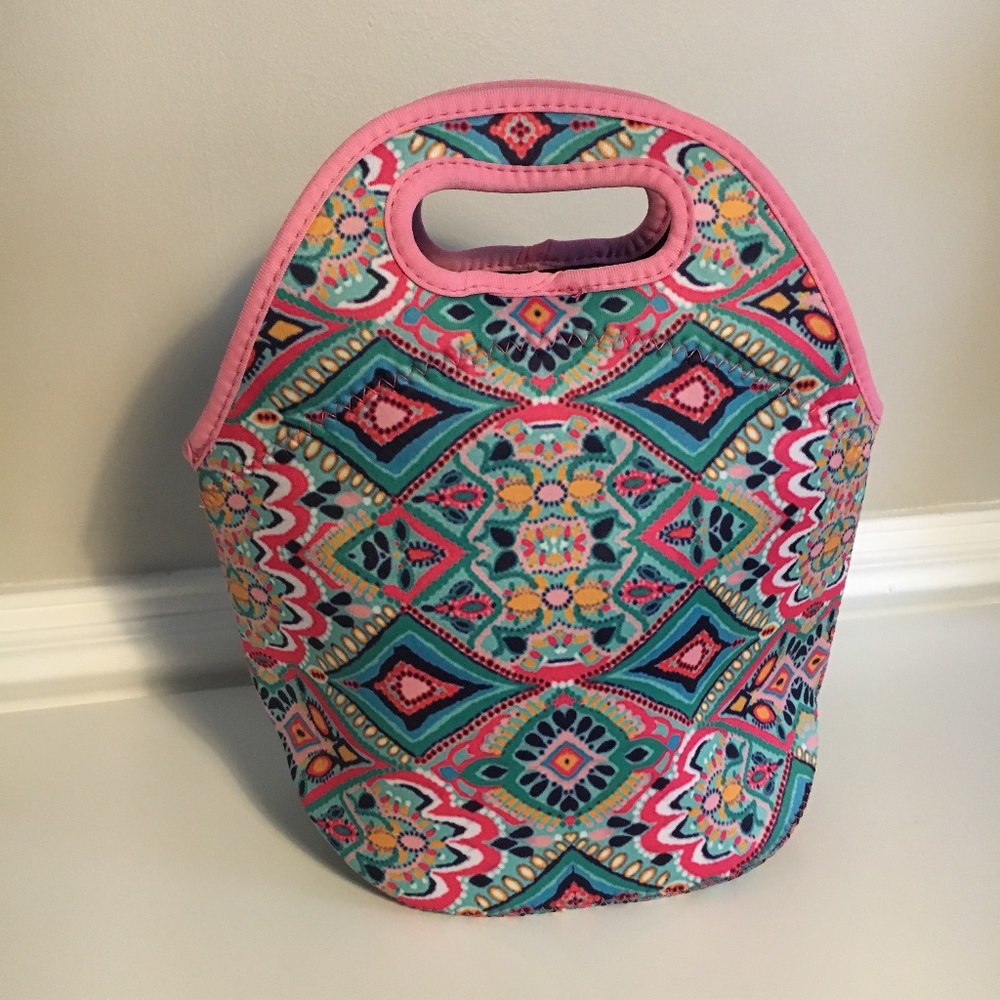 Jeweled Colored Neoprene Lunch tote/bag